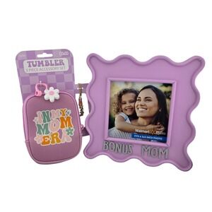 Mothers Day Bonus Mom Gift Bundle In My Mom Era Tumbler Set Frame Purple